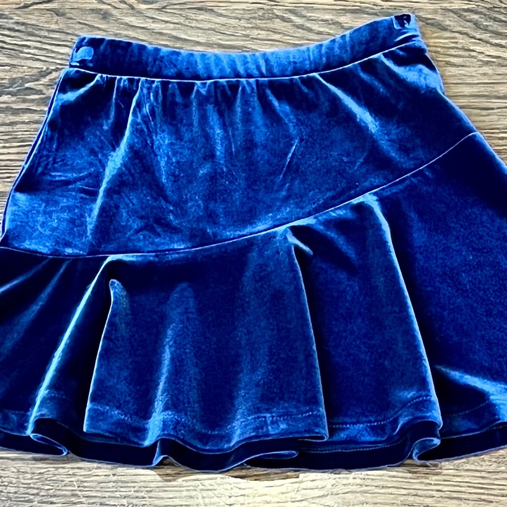 Crewcuts Blue Velvet Skirt